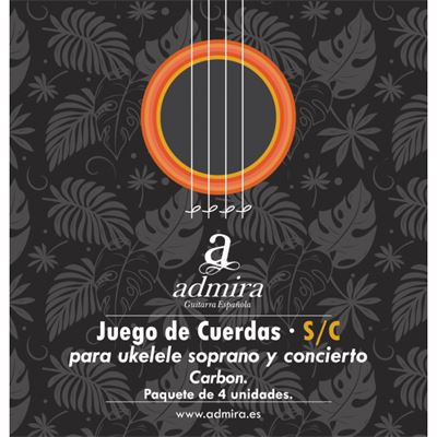 Juego cuerdas ukelele carbono soprano - concert