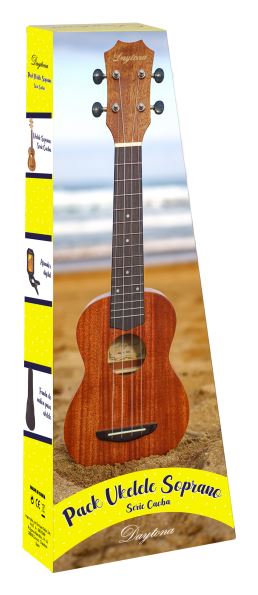 Ukelele soprà pack caoba + afina