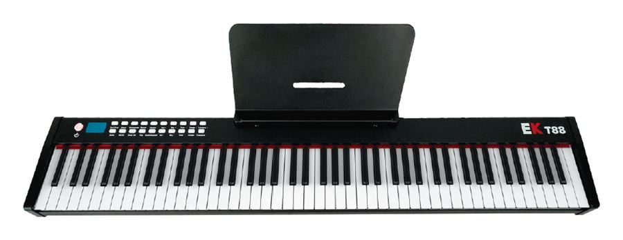 Piano digital escenario negro