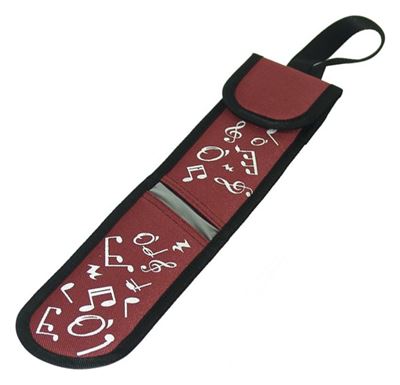 Funda flauta 80CN vermella notes