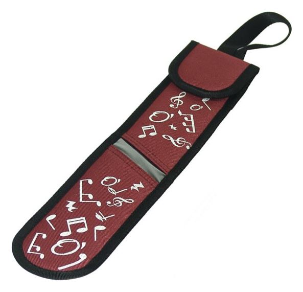 Funda flauta 80CN vermella notes
