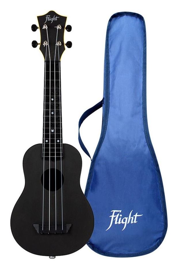 Ukelele soprà Travel TUS-35E Electro negre