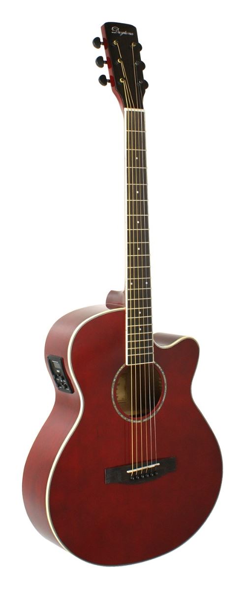 Guitarra acústica Mini Jumbo Vermella
