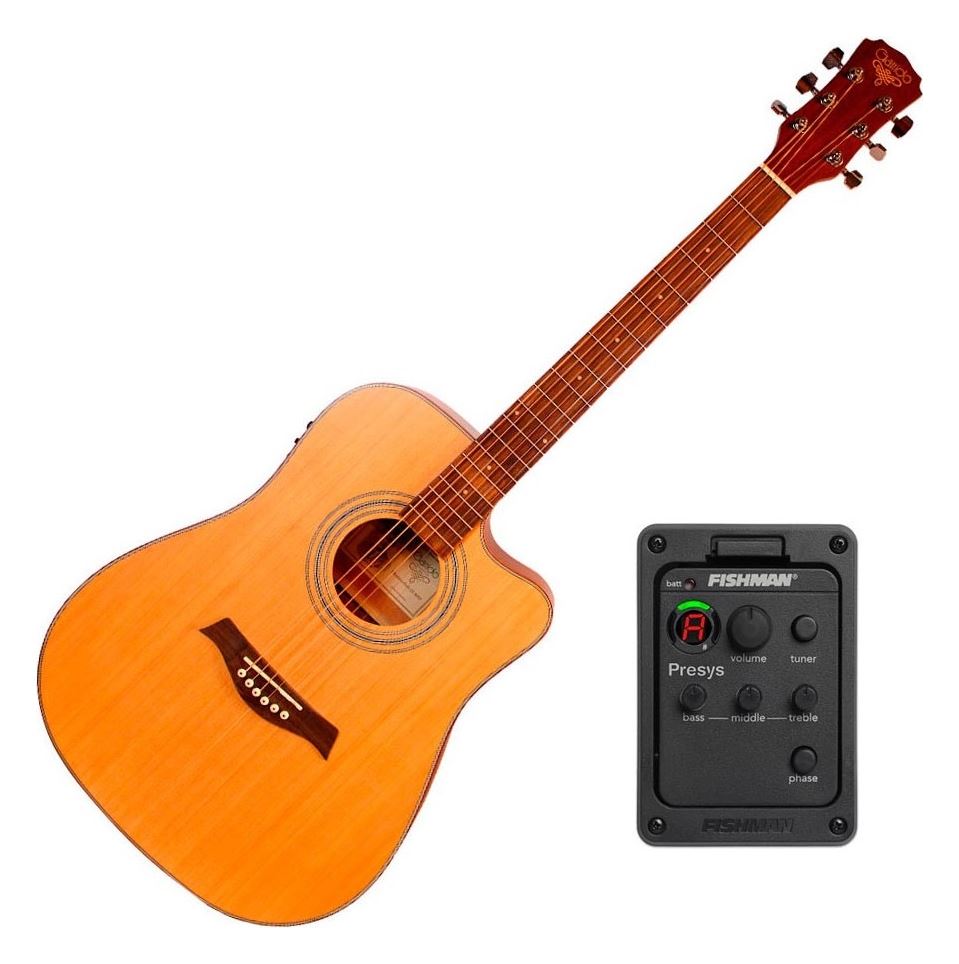 Guitarra acústica pack Dreadnought + cuerdas
