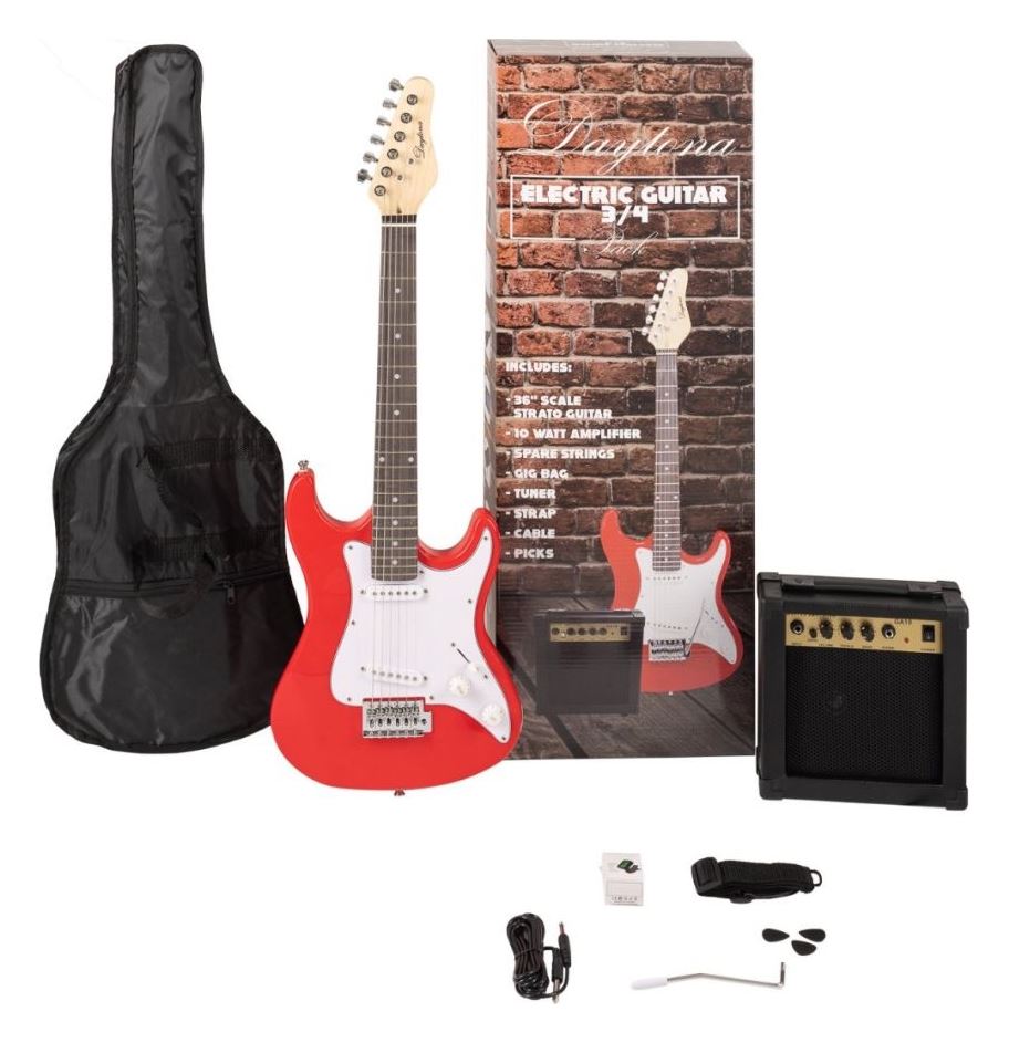 Pack guitarra elect. junior Cadet vermella