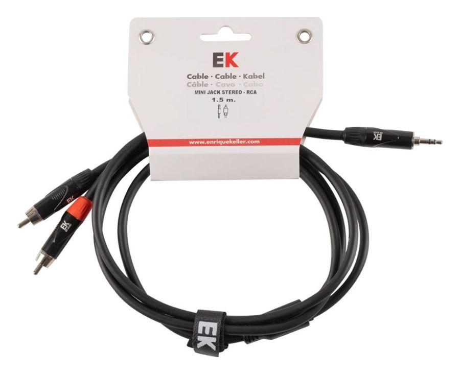 Cable audio mini Jack - RCA 1,5m