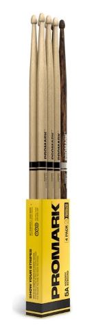 Baquetas pack 3 de 5A Hickory + 1 Firegrain