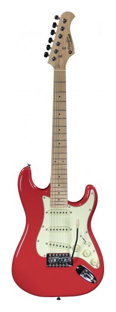 Guitarra eléctrica cadete roja 3/4 +funda