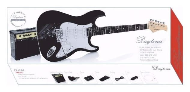 Pack guitarra eléctrica DAYTONA tipo stratocaster Guitarra eléctrica Strato color sombrejat